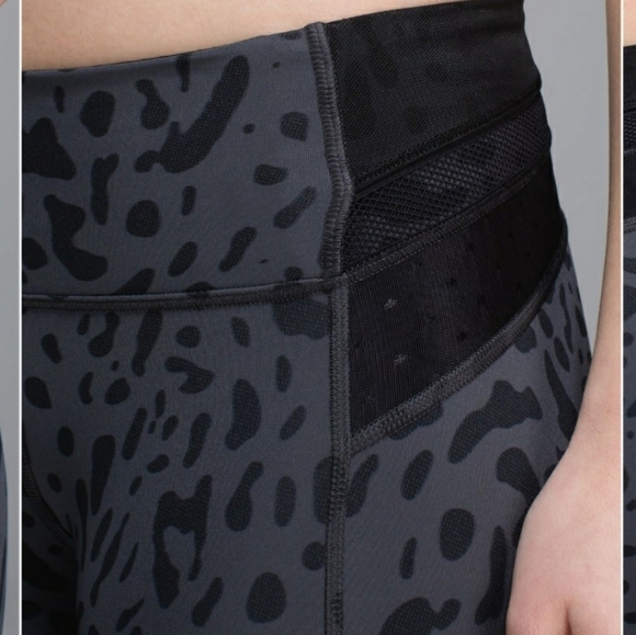 Lululemon Just Breathe Crop Animal Swirl Deep Coal Light / Black size 6. - Picture 3 of 12